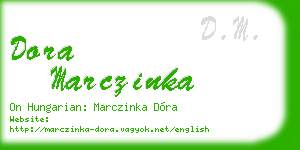 dora marczinka business card